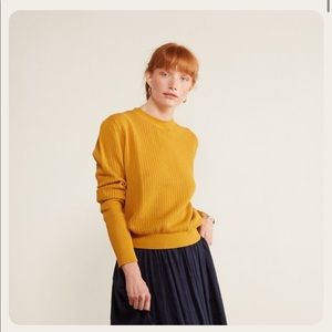 NWT Odell’s Classic Sweater | Color: Yellow Daffodil | Size: S | Anthropologie